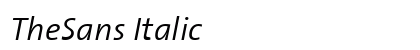 TheSans Italic Preview