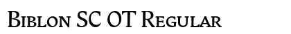 Biblon SC OT Regular Font Preview