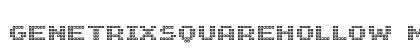 GenetrixSquareHollow Medium Font Preview
