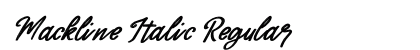 Mackline Italic Regular Font Preview