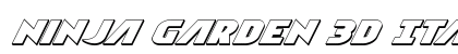 Ninja Garden 3D Italic Italic Font Preview