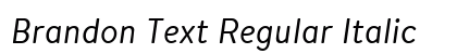Brandon Text Regular Italic font free download