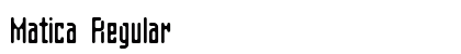 Matica Regular font free download