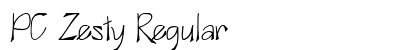 PC Zesty Regular Font Preview