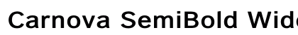 Carnova SemiBold Wide Regular (OpenType) Font Preview