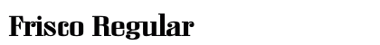 Frisco Regular Font Preview