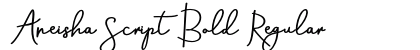 Aneisha Script Bold Regular Font Preview