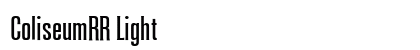 ColiseumRR Light Font Preview