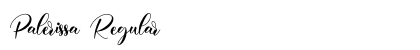 Palerissa Regular (OpenType) Font Preview