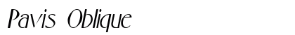Pavis Oblique Font Preview