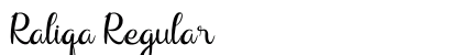 Raliqa Regular Font Preview