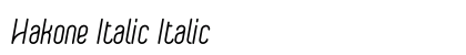 Hakone Italic Italic Font Preview