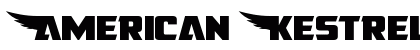 American Kestrel Straight Exp Expanded Font Preview