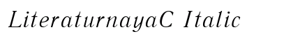 LiteraturnayaC Italic Font Preview