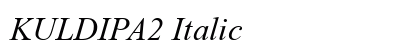 KULDIPA2 Italic Font Preview