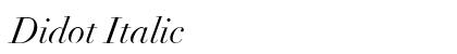 Didot Italic Preview
