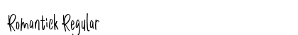 Romantick Regular Font Preview