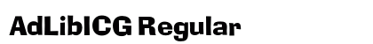 AdLibICG Regular font free download