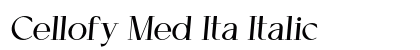 Cellofy Med Ita Italic preview Cellofy Med Ita Italic preview