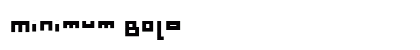 Minimum Bold Font Preview