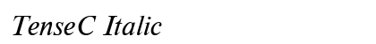 TenseC Italic Font Preview