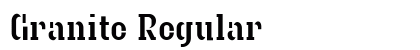 Granite Regular Font Preview