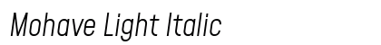 Mohave Light Italic preview Mohave Light Italic preview