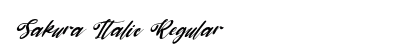 Sakura Italic Regular (OpenType) Font Preview