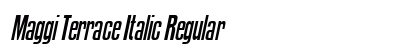Maggi Terrace Italic Regular Font Maggi Terrace Italic Regular Font Preview