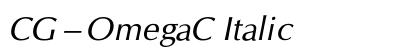 CG-OmegaC Italic Font Preview