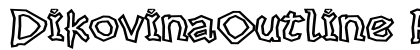 DikovinaOutline Regular Font Preview