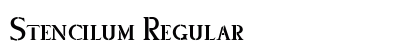Stencilum Regular preview Stencilum Regular preview