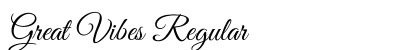 Great Vibes Regular Font Preview