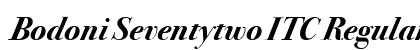 Bodoni Seventytwo ITC Regular Preview