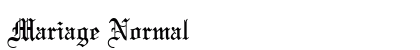 Mariage Normal font free download