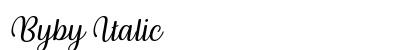 Byby Italic (OpenType) Font Preview Byby Italic (OpenType) Font Preview
