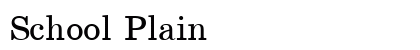School Plain Font Preview