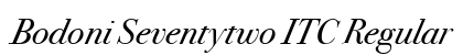 Bodoni Seventytwo ITC Regular Preview