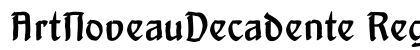 ArtNoveauDecadente Regular Font Preview