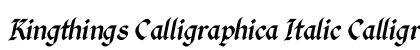 Kingthings Calligraphica Italic Calligraphica Font Preview