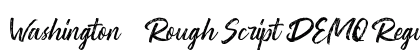 Washington ~ Rough Script DEMO Regular preview Washington ~ Rough Script DEMO Regular preview