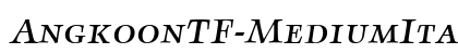 AngkoonTF-MediumItalicSC Regular Font Preview