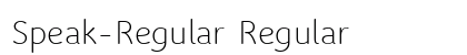 Speak-Regular Regular font free download