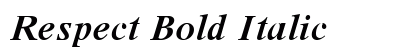 Respect Bold Italic preview Respect Bold Italic preview