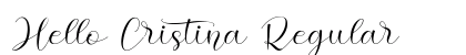 Hello Cristina Regular Font Preview