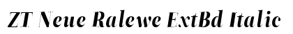 ZT Neue Ralewe ExtBd Italic preview
