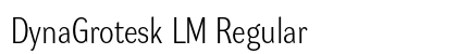 DynaGrotesk LM Regular preview DynaGrotesk LM Regular preview