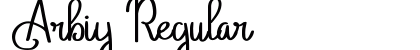 Arbiy Regular font free download