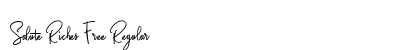Salute Riches Free Regular Font Preview