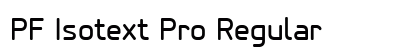 PF Isotext Pro Regular font free download